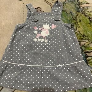 Wonder Nation Overall dress poodle polka dots
